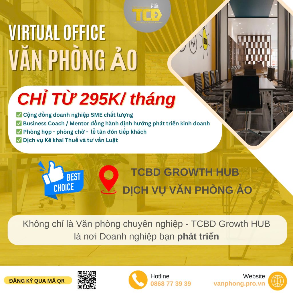 TCBD growth HUB Top1 văn phòng ảo TP.HCM
