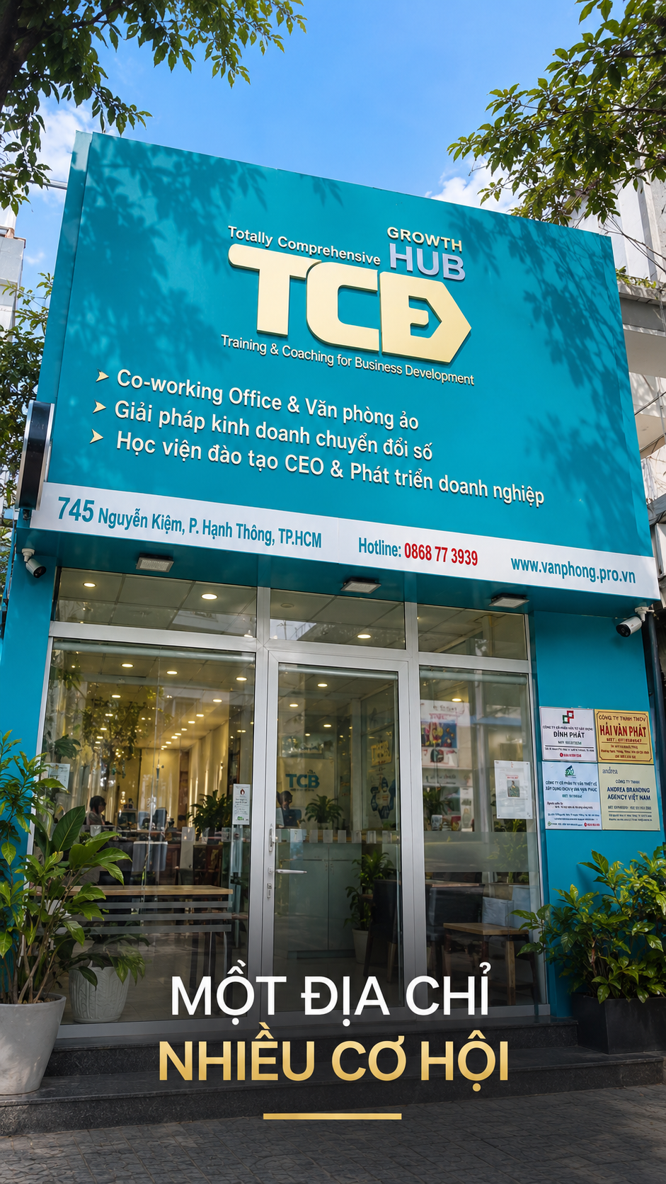 Top văn phòng ảo Gò Vấp: mặt tiền TCBD Growth Hub