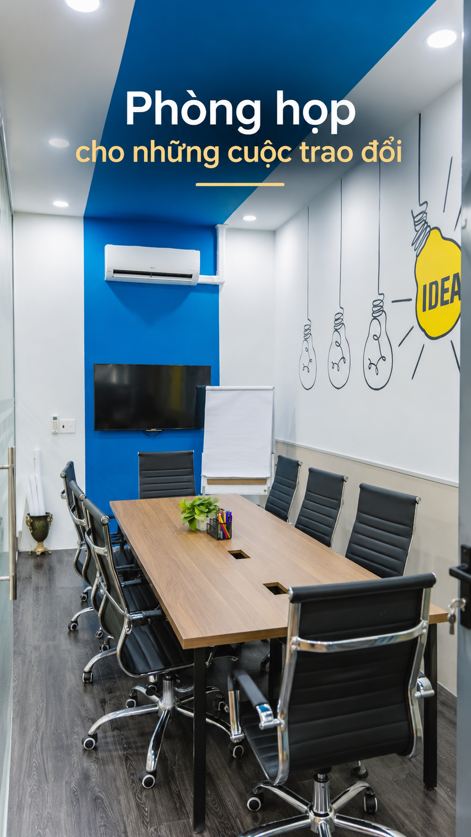 Phòng họp phục vụ khách thuê văn phòng ảo tại TCBD Growth Hub