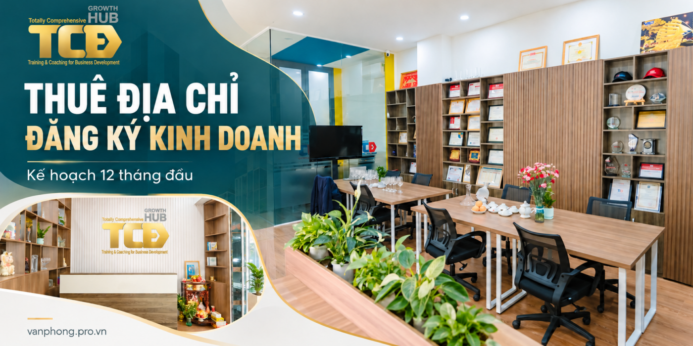 Không gian văn phòng TCBD dành cho doanh nghiệp thuê địa chỉ đăng ký kinh doanh