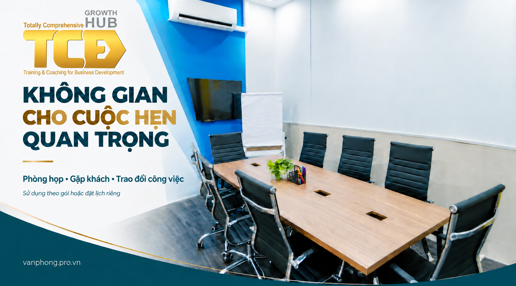 Phòng họp tại TCBD phục vụ những buổi làm việc với khách hàng